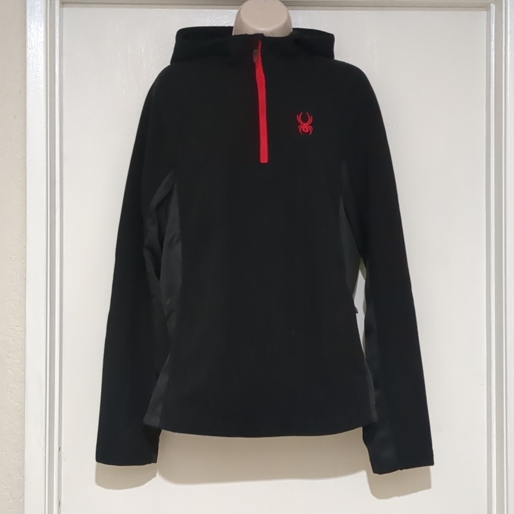 Spyder Men's Boundless Half-Zip Pullover With Hooded size Medium Jacket